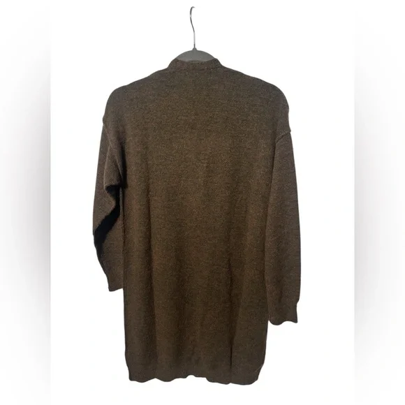 Anthropologie Chocolate Brown Open-Front Cardigan, very elegant . - Picture 7 of 11